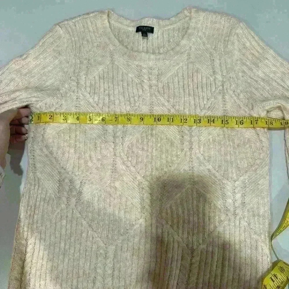 Talbots Pink Crew Neck Sweater Size Medium Petite - Picture 4 of 4